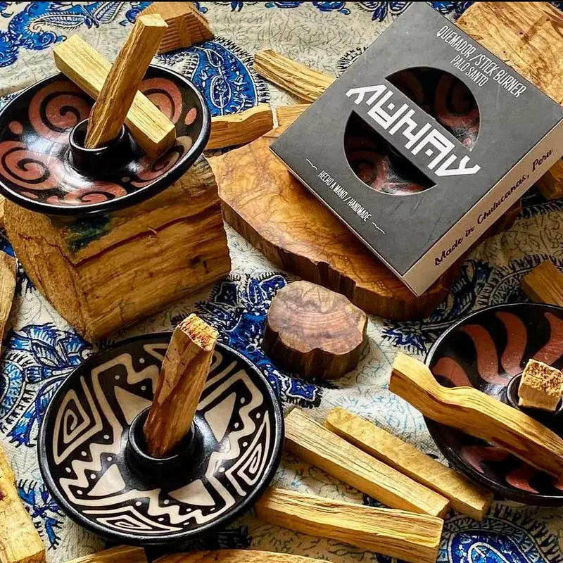 Palo santo sticks and ceramic burners